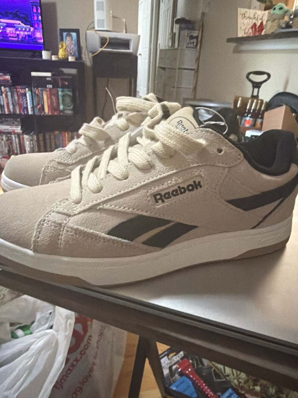 Reebok Club MEMT Suede Sneakers Tan Black Gum Sole